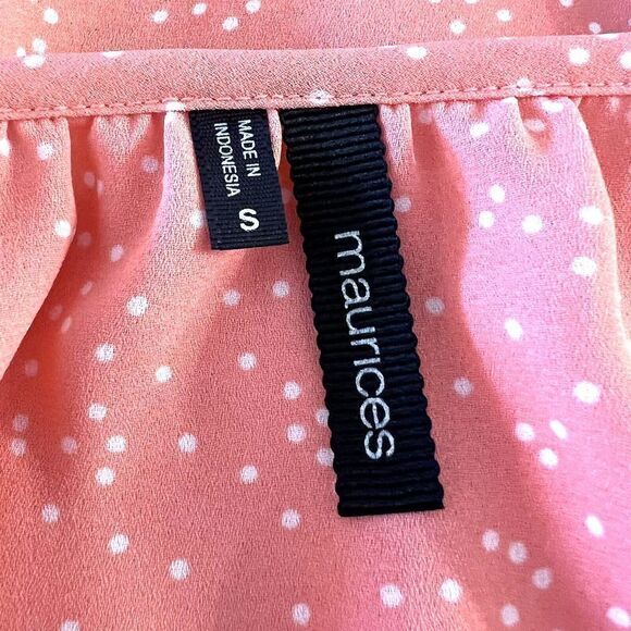 MAURICES Women's Sleeveless‎ Orange Blouse Size S 100% Polyester - Picture 2 of 8